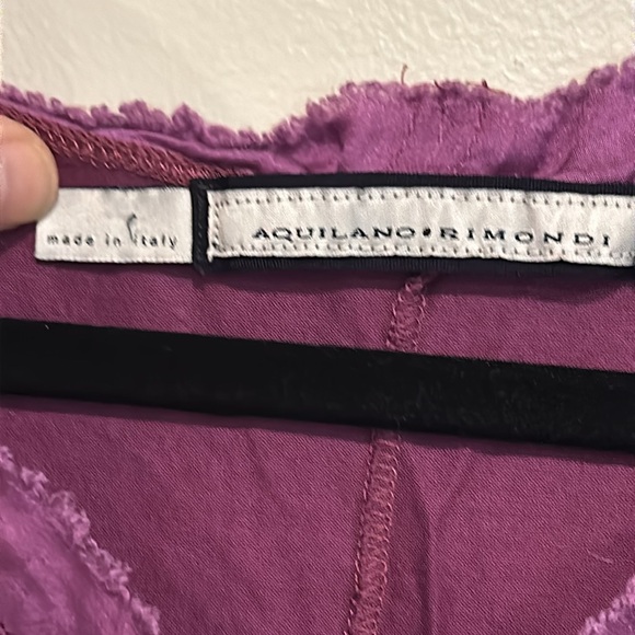 Aquilano Rimondi Plum Sleeveless Blouse sz 46 - Picture 2 of 8